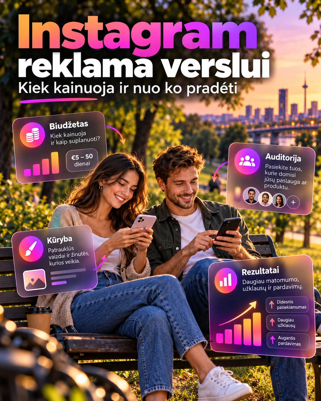 Instagram reklama verslui: kiek kainuoja ir nuo ko pradėti 2026 metais